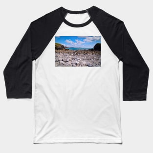 Beach, Rocks & Pebbles - Coastal Scenery - Stackpole Baseball T-Shirt